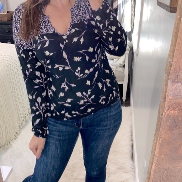 Lucky Brand floral long sleeve size small - Picture 1 of 5